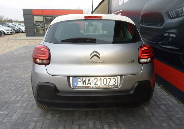 Citroen C3 cena 47900 przebieg: 13600, rok produkcji 2021 z Stargard małe 529